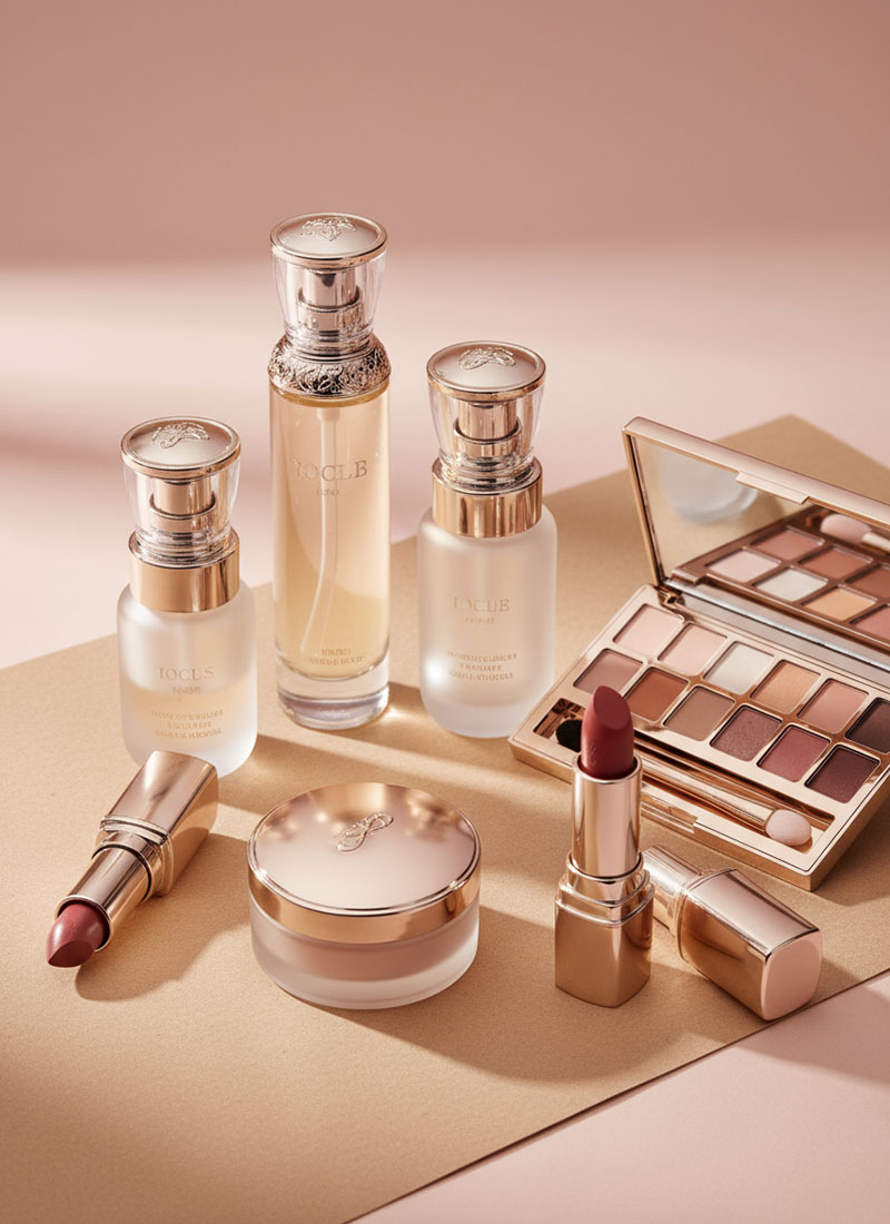 コスメブランドのモデル制作 クライアントからの「商品ライン全体の世界観を伝える構図にしたい」という要望を受けAIを再調整。